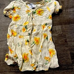Old Navy sunflower dress- 12-18 months- like new